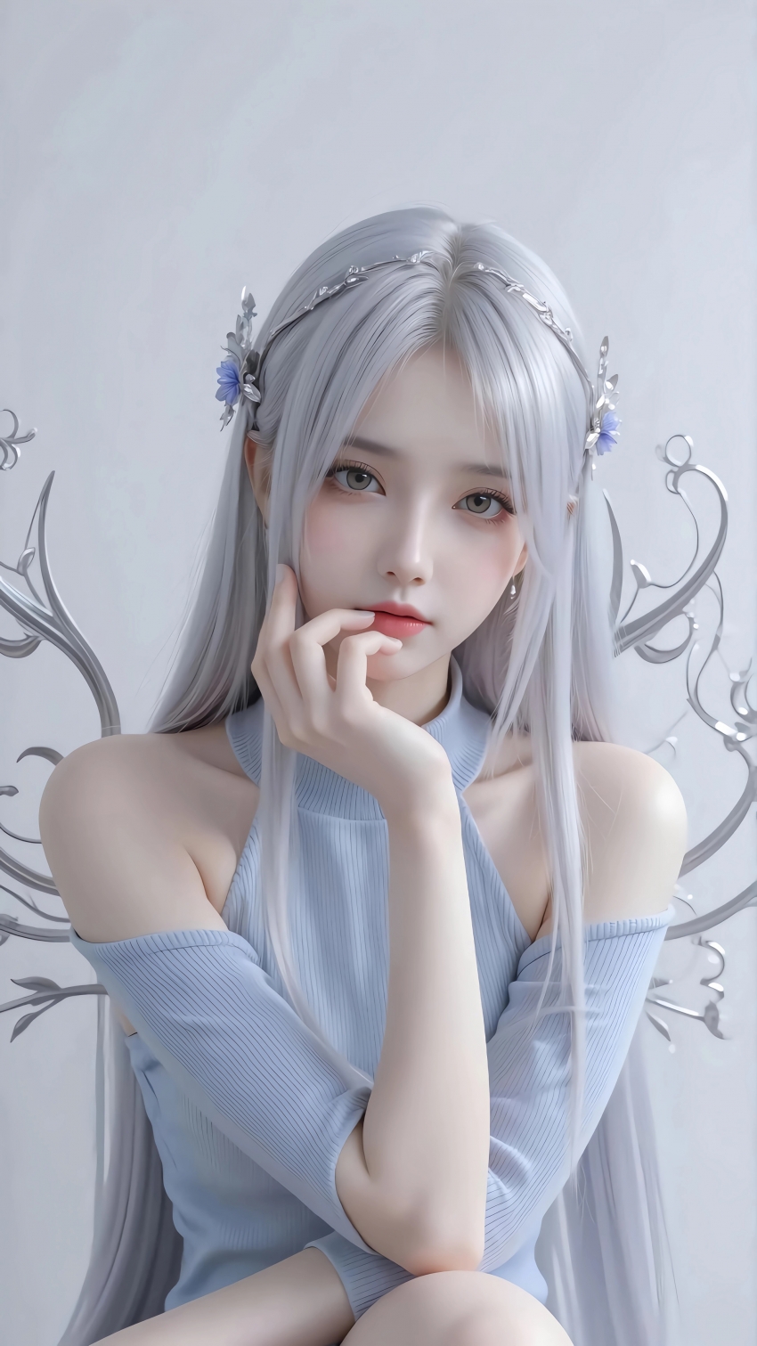 长发动漫美女小医仙 4k手机壁纸竖屏