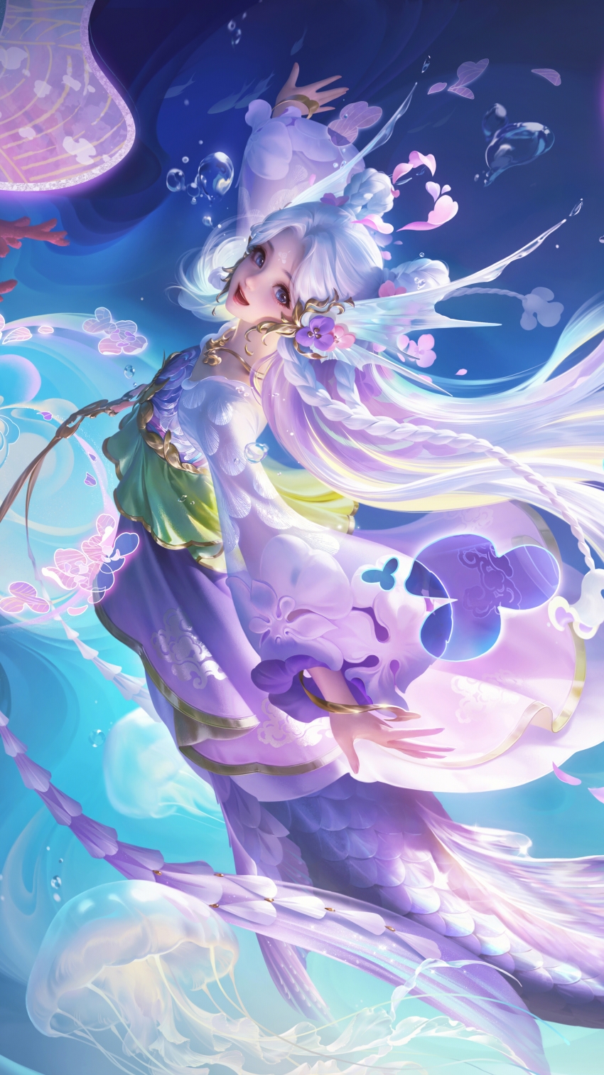 王者荣耀 朵莉亚-幻珠鲛人 4k手机壁纸竖屏游戏