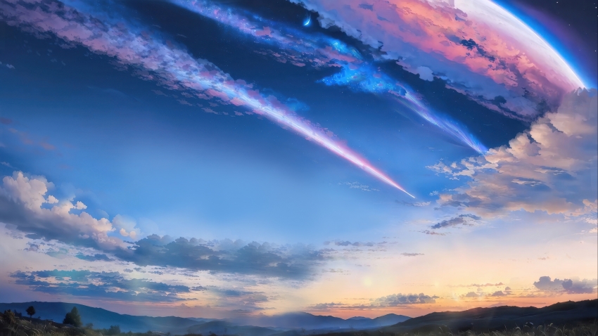 唯美风景 天空 流星 4K壁纸 3840x2160