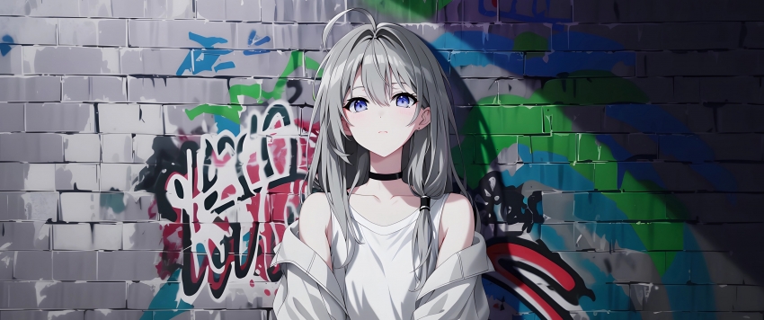 伊蕾娜 涂鸦墙 3440x1440带鱼屏动漫壁纸