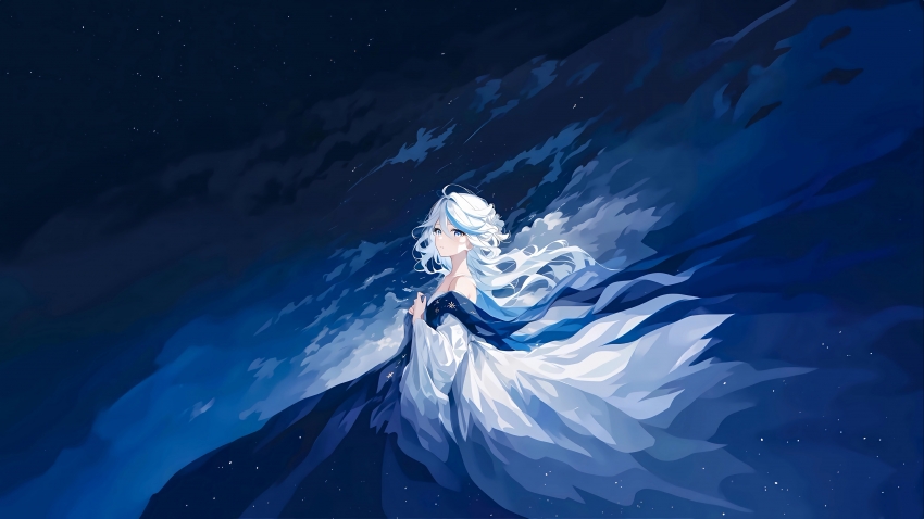 芙宁娜 星夜 4K壁纸 3840x2160